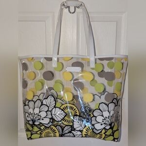 Vera Bradley Transparent Citroen Print Beach Tote Bag - Like New - retail $149